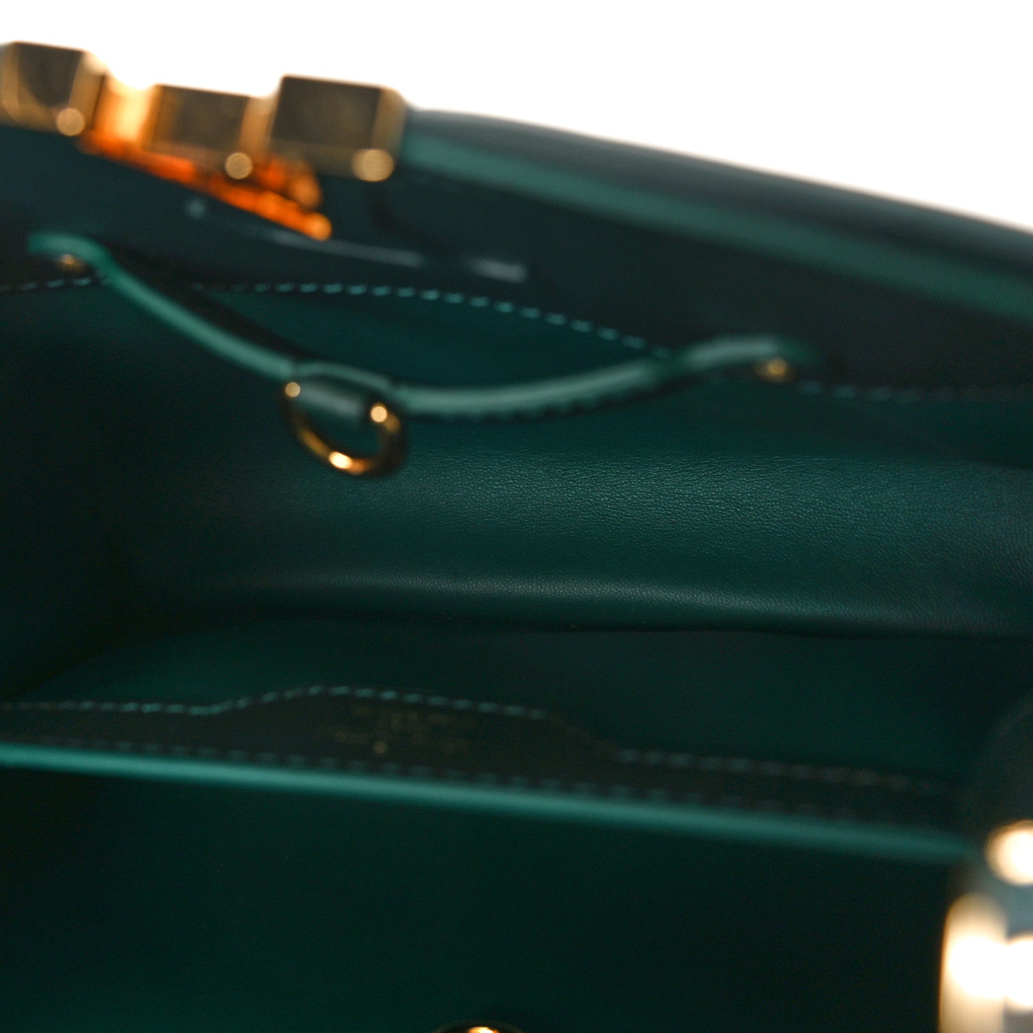 Louis Vuitton Velvet Embroidery Capucines BB Green 5 of 8
