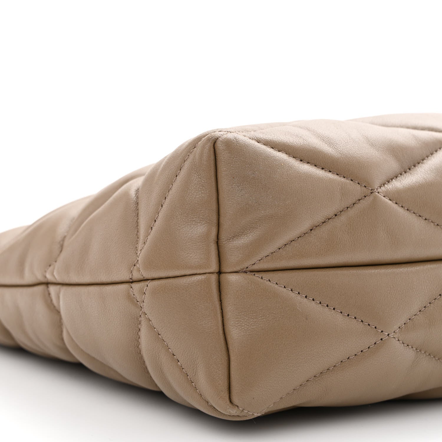 Saint Laurent Lambskin Monogram Medium Sade Puffer Taupe 8 of 10