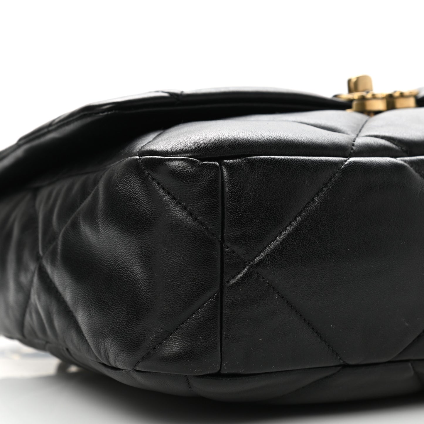Lambskin Quilted Large Chanel 19 Flap Black