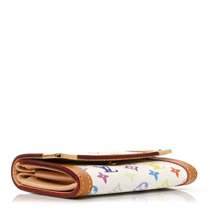 Louis Vuitton Multicolor Porte-Monnaie Plat Coin Purse White 4 of 6
