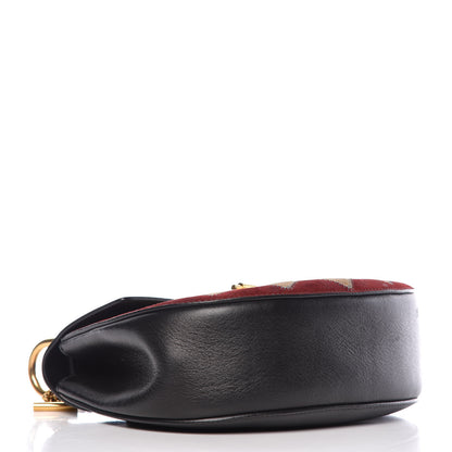 Chloe Suede Calfskin Wonder Woman Patchwork Drew Shoulder Bag Black 4 of 13