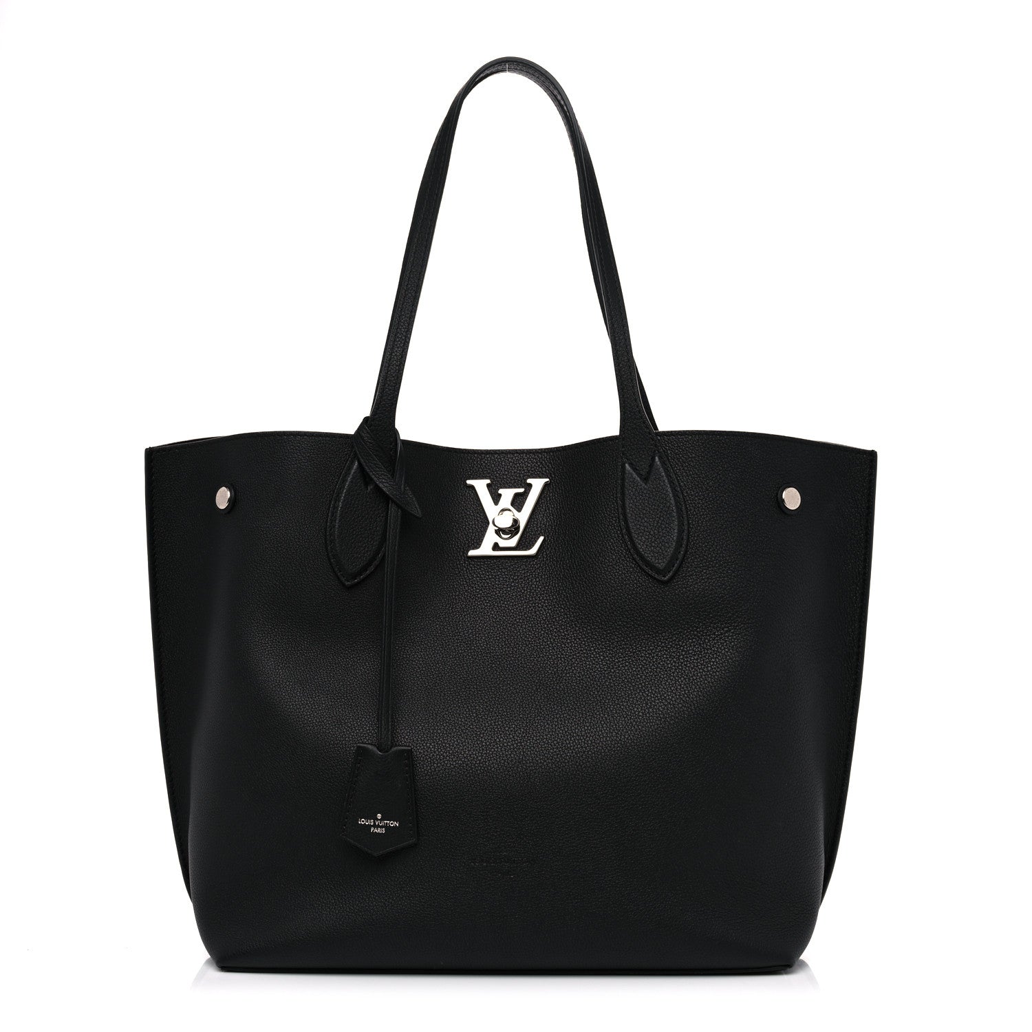 Louis Vuitton Calfskin Lockme Go Tote Black 1 of 12