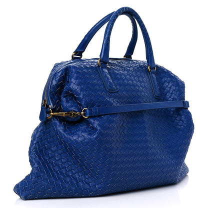 Bottega Veneta Nappa Intrecciato Maxi Convertible Tote Cobalt 3 of 11