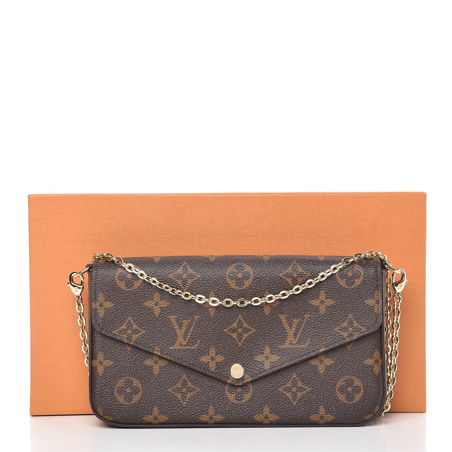 Louis Vuitton Monogram Pochette Felicie Chain Wallet Fuchsia 13 of 13
