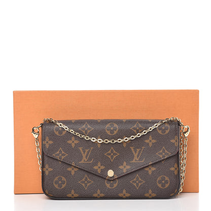 Louis Vuitton Monogram Pochette Felicie Chain Wallet Fuchsia 13 of 13