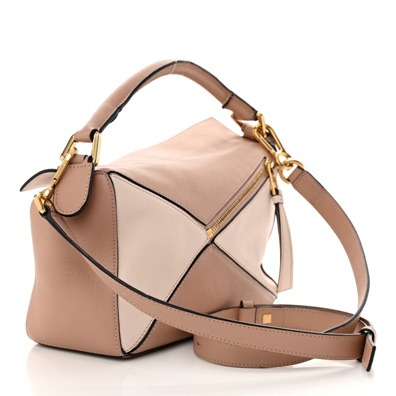 Loewe Calfskin Suede Small Puzzle Bag Blush 1612547 – FASHIONPHILE