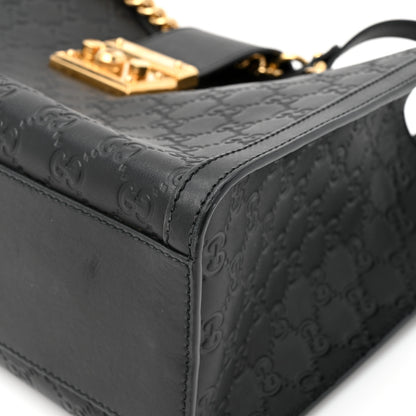 Gucci Guccissima Medium Padlock Tote Black 8 of 13