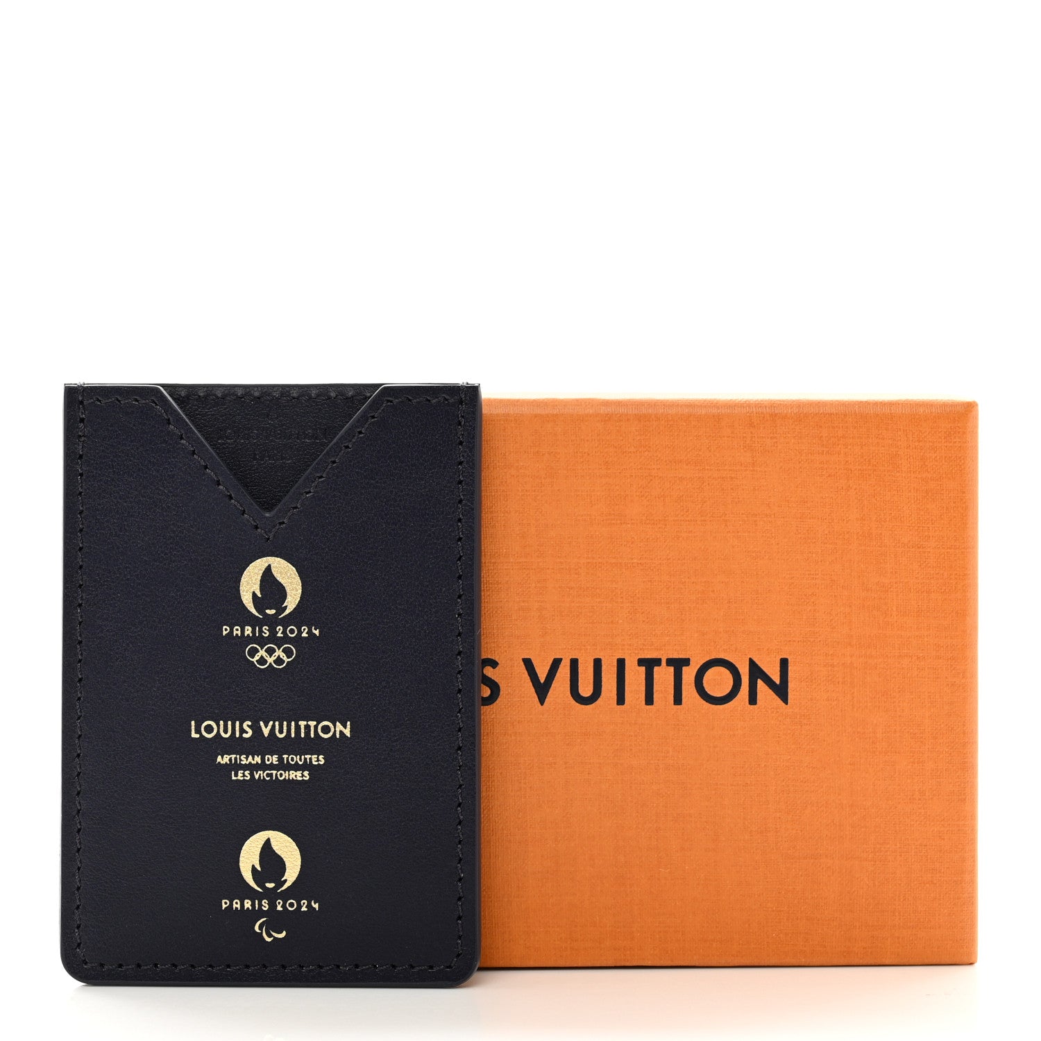 Louis Vuitton Calfskin Paris Olympics Card Holder Navy 7 of 7