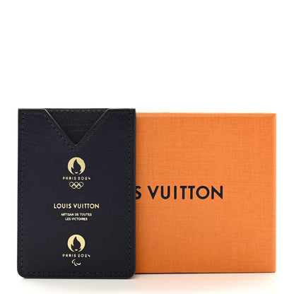 Louis Vuitton Calfskin Paris Olympics Card Holder Navy 7 of 7