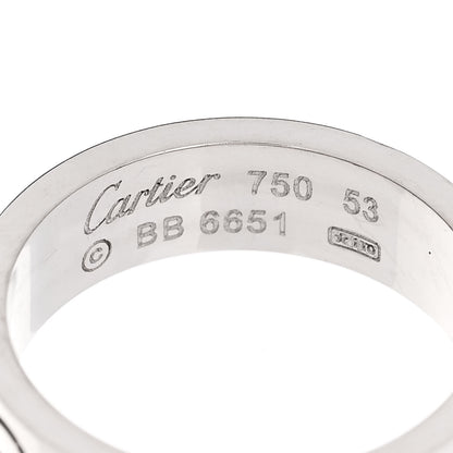 Cartier 18K White Gold 5.5mm LOVE Ring 53 6.25 4 of 4