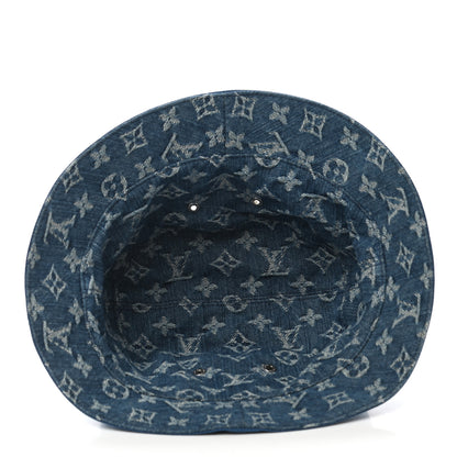 Louis Vuitton Monogram Denim Transformable Bob Bucket Hat 58 Blue 6 of 15