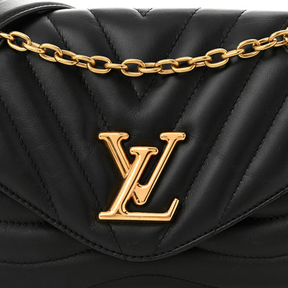 Louis Vuitton Calfskin New Wave Chain Bag MM NM Black 7 of 11
