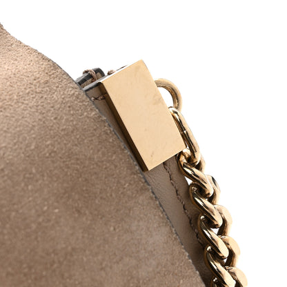 Chloe Calfskin Suede Medium Faye Shoulder Bag Motty Grey 12 of 16