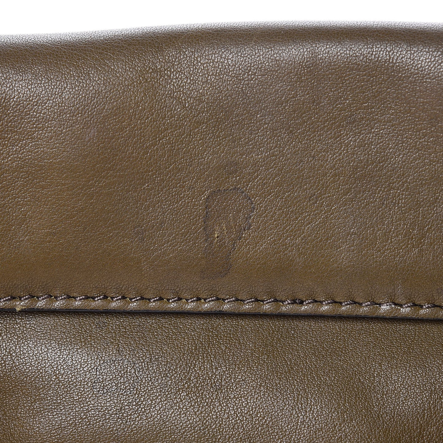 Calfskin Large Studded Padlock Shoulder Bag Khaki