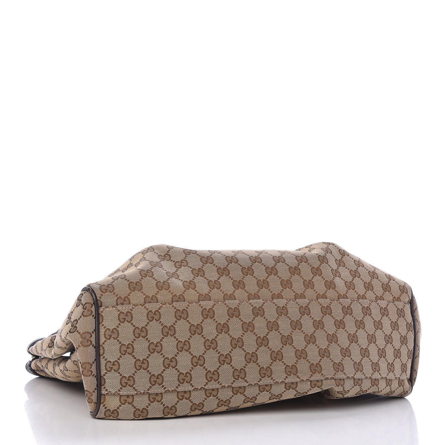 Gucci Monogram Dollar Calfskin Large Sukey Tote Beige Ebony Testa di Moro 4 of 10