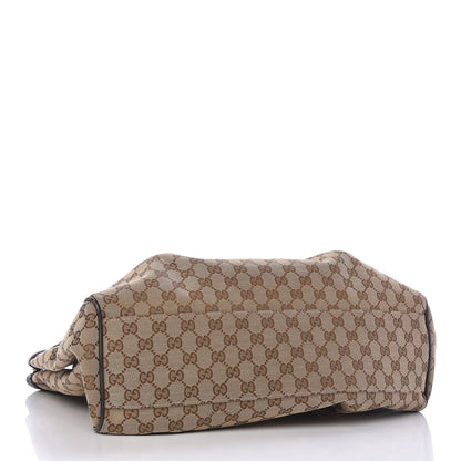Gucci Monogram Dollar Calfskin Large Sukey Tote Beige Ebony Testa di Moro 4 of 10