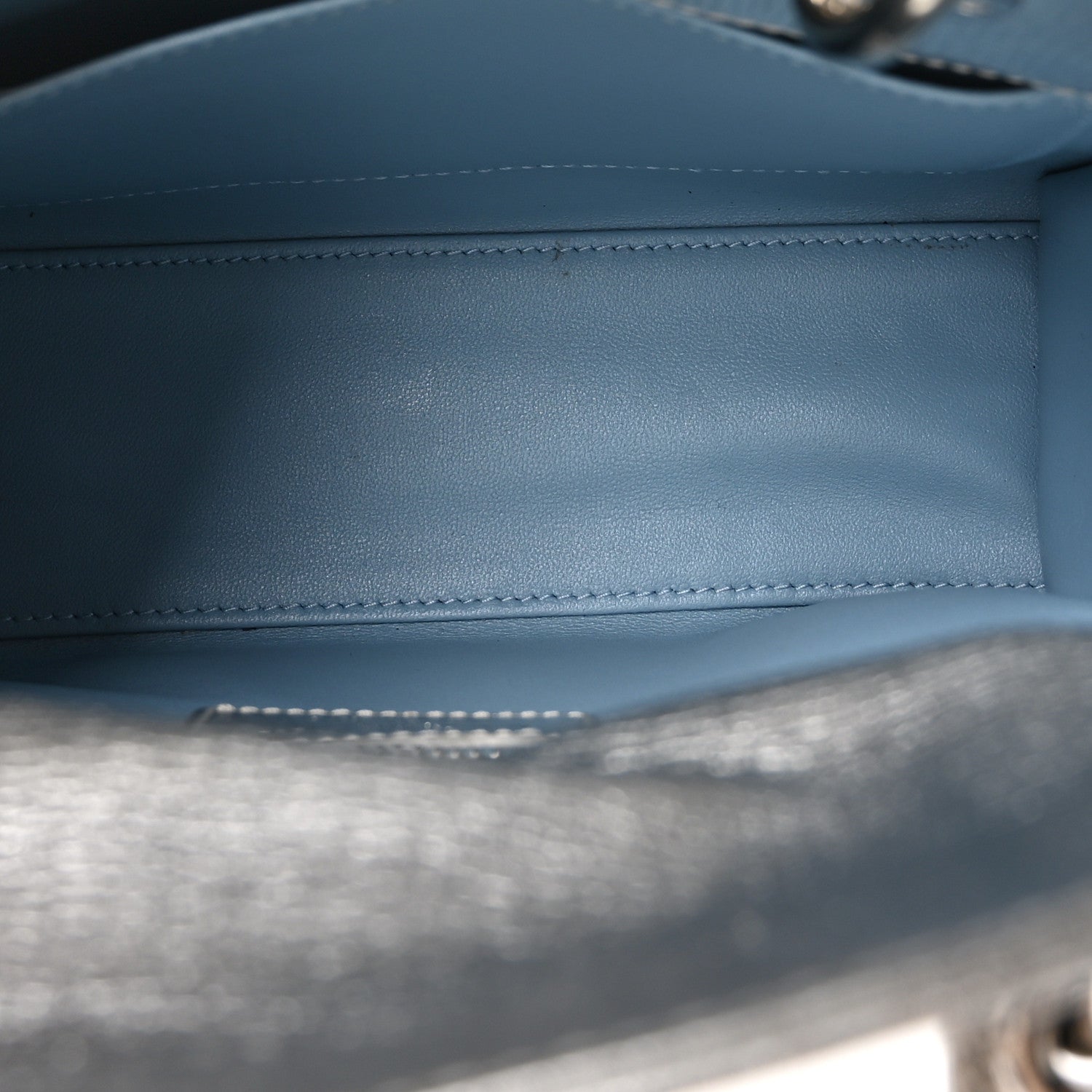 Christian Dior Metallic Grained Calfskin Cannage Small Lucky Badges My Lady Dior Silver 5 of 13
