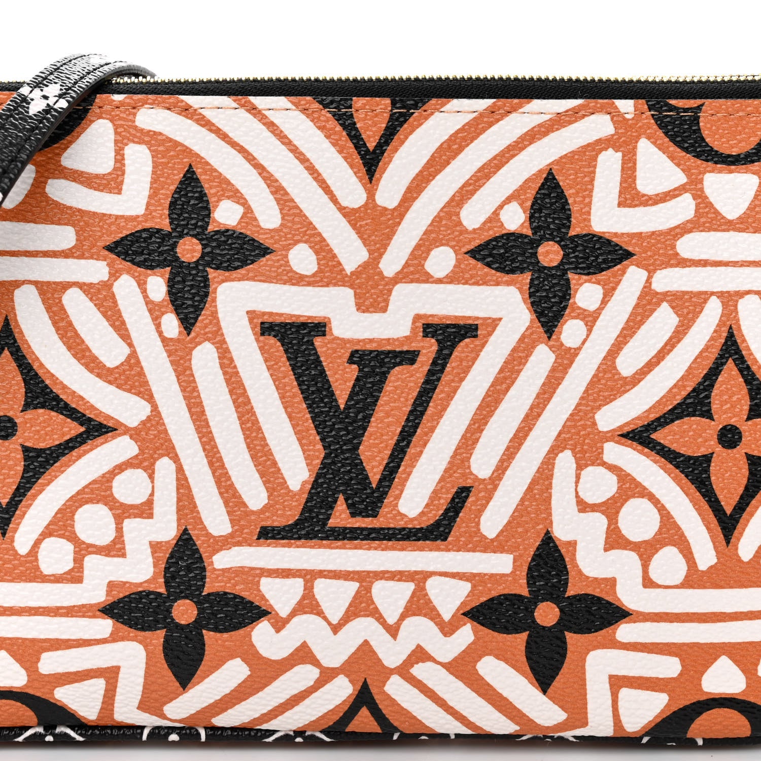 Louis Vuitton Monogram Giant Crafty Double Zip Pochette Creme Caramel 8 of 10