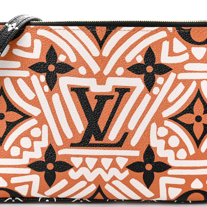 Louis Vuitton Monogram Giant Crafty Double Zip Pochette Creme Caramel 8 of 10