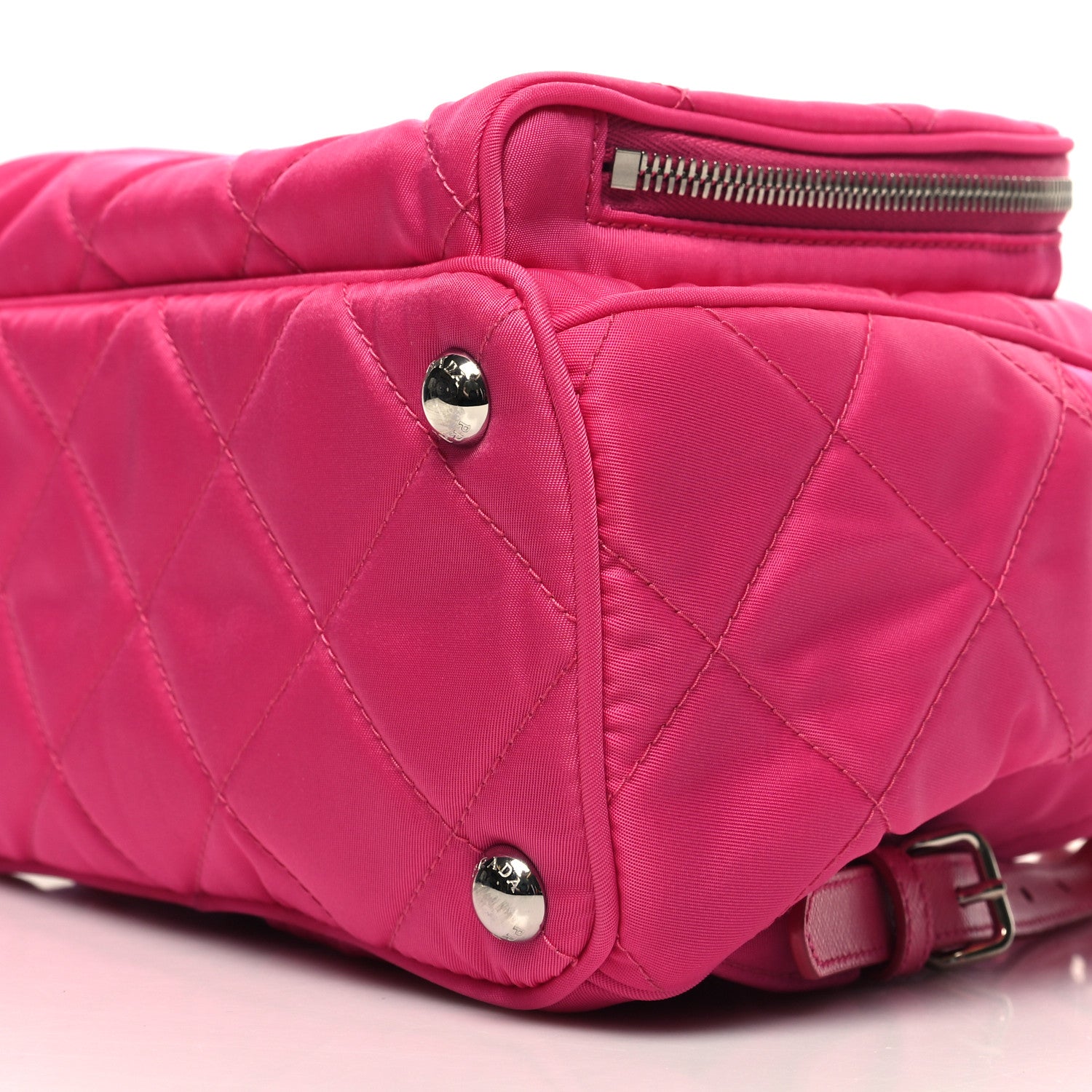 Prada Nylon Tessuto Impuntu Quilted Backpack Fuxia 10 of 10