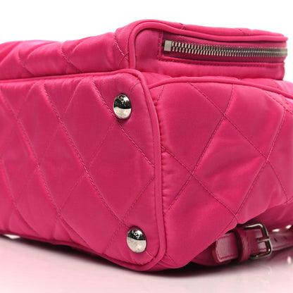 Prada Nylon Tessuto Impuntu Quilted Backpack Fuxia 10 of 10