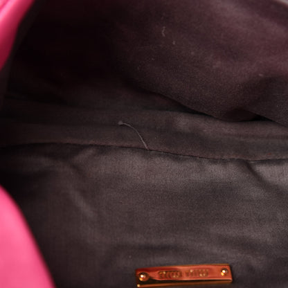 Miu Miu Nappa Matelasse Crystal Flap Clutch Fuxia 13 of 17