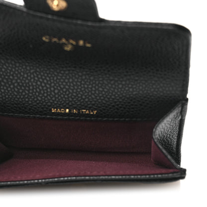 Chanel Caviar Quilted Flap Card Holder Wallet Black 5 of 10