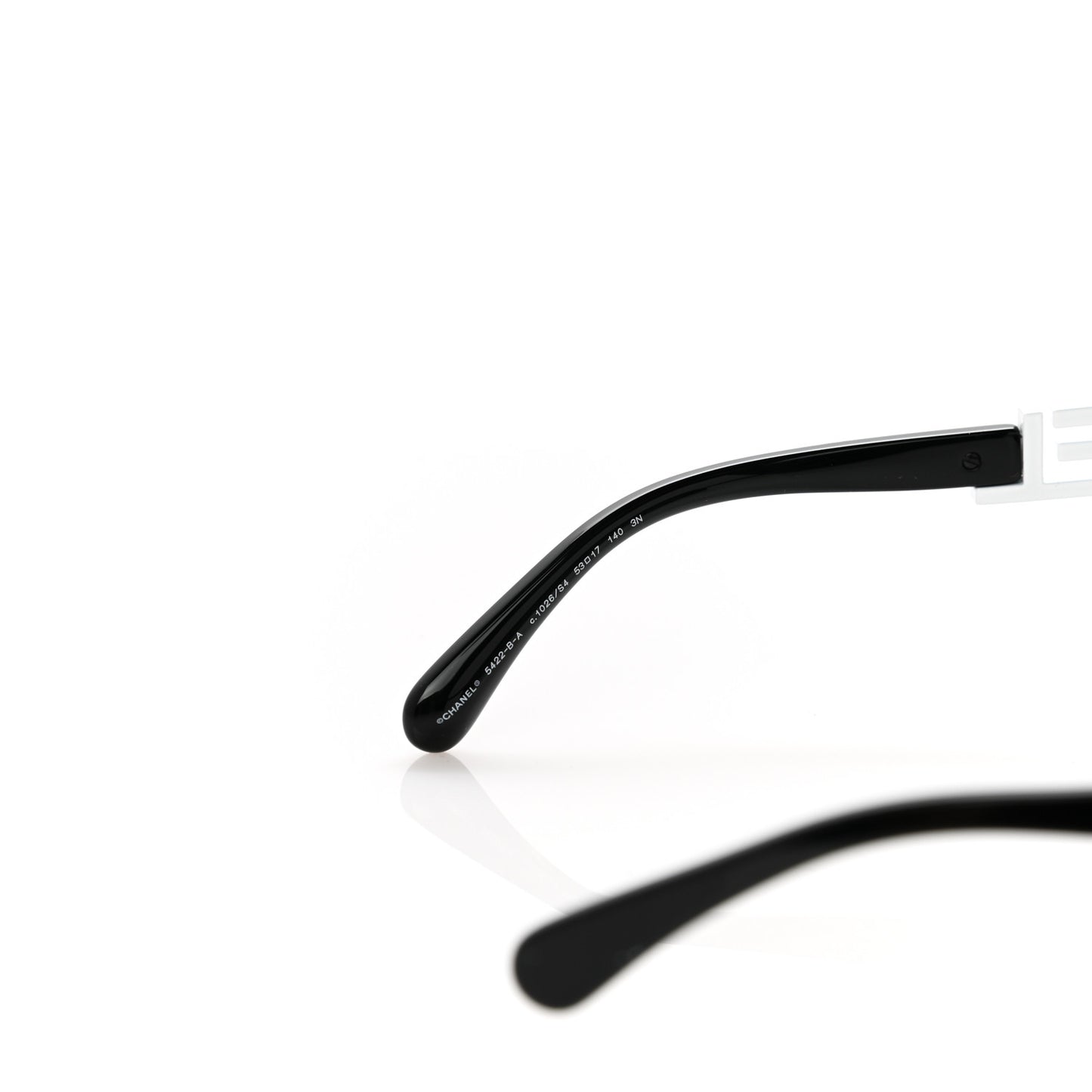 Acetate Strass Square Sunglasses 5422-B-A Black White