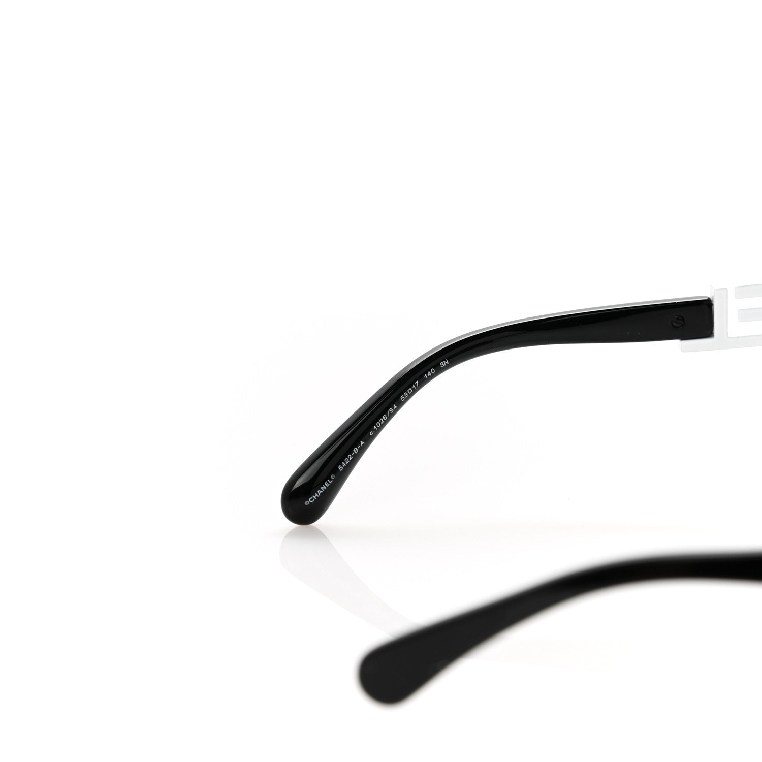 Chanel Acetate Strass Square Sunglasses 5422-B-A Black White 6 of 6