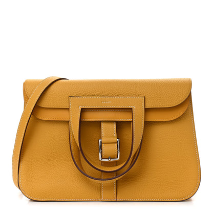 Hermes Taurillon Clemence Halzan 31 Jaune Ambre 1 of 10