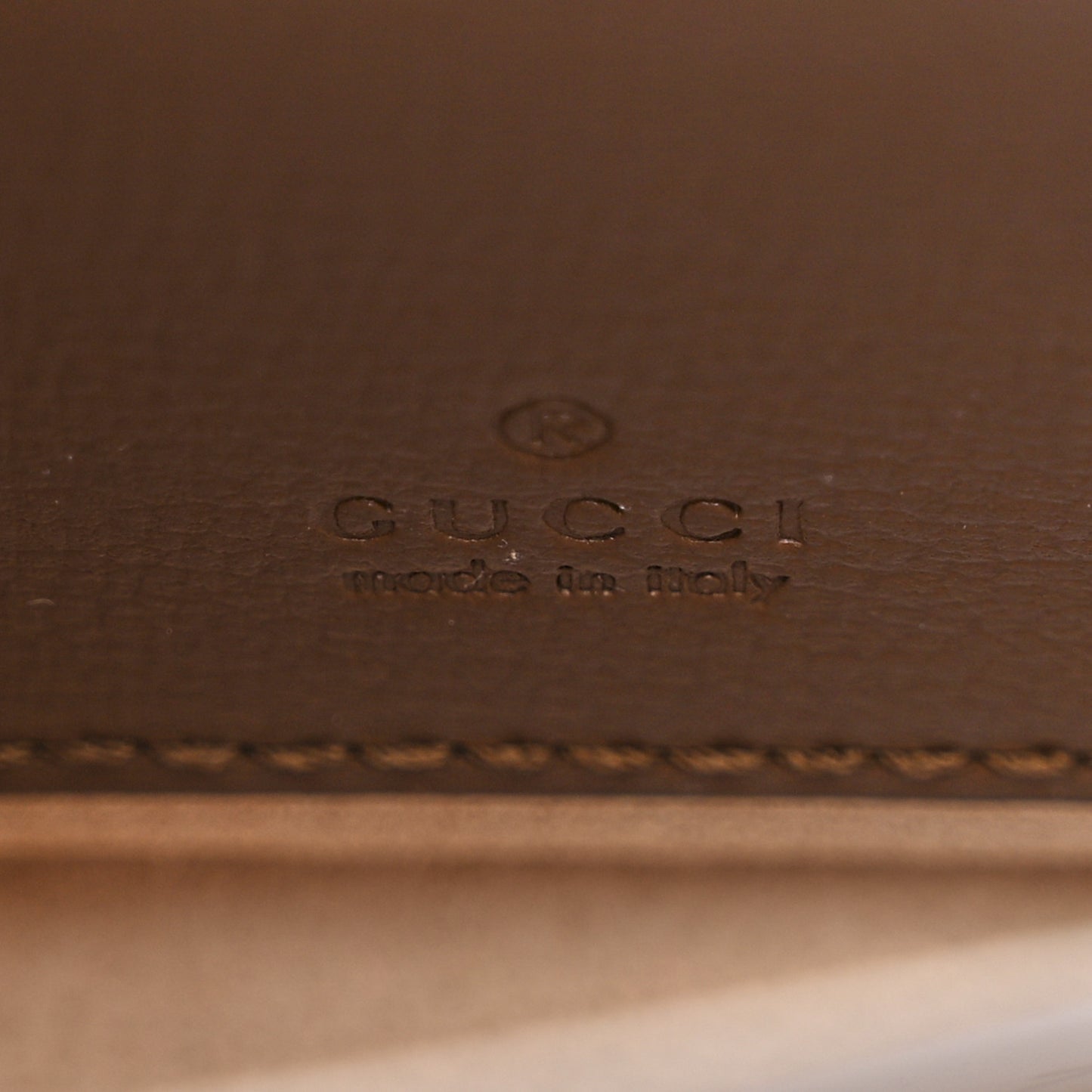 GG Supreme Monogram Azalea Calfskin Web Horsebit 1955 Wallet On Strap Beige Ebony Brown Sugar