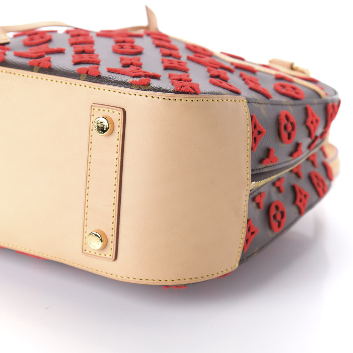 Monogram Tuffetage Deauville Cube Red