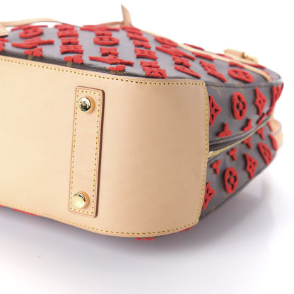 Louis Vuitton Monogram Tuffetage Deauville Cube Red 7 of 9