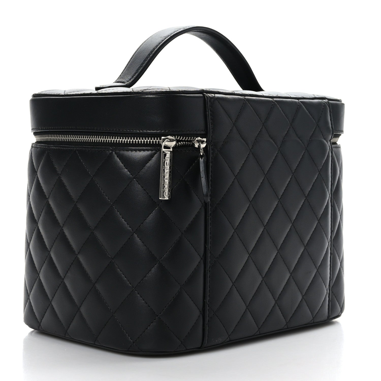 Chanel Lambskin Quilted Vanity Pouch Black 3 of 12