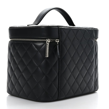 Chanel Lambskin Quilted Vanity Pouch Black 3 of 12
