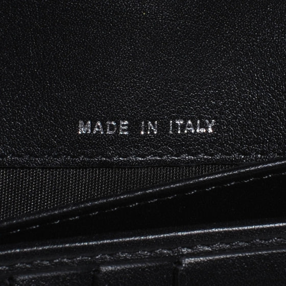 Caviar Zip Around Wallet Black