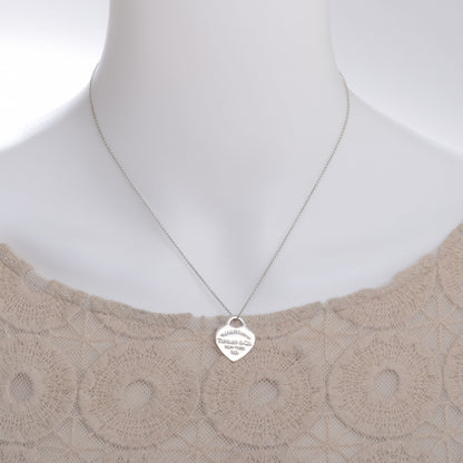 Tiffany Sterling Silver Small Return to Tiffany Heart Pendant Necklace 2 of 6