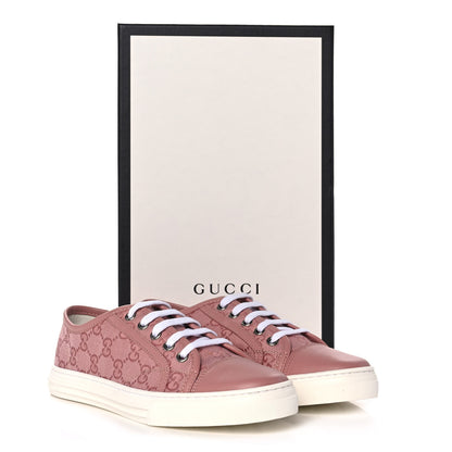 Gucci GG Monogram Calfskin Womens Low Top Sneakers 36 Pink Soft Pink 10 of 10