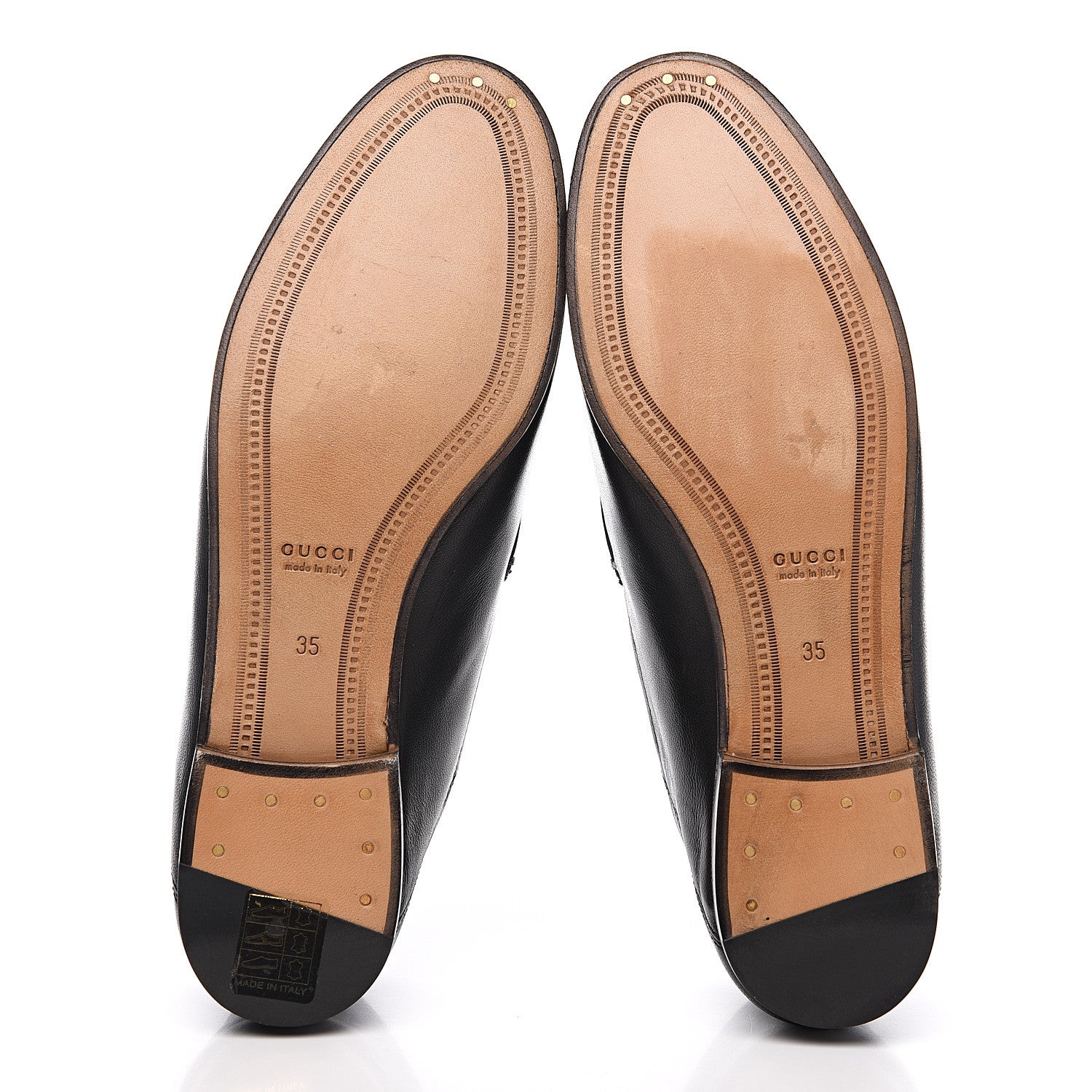 Gucci Lambskin Womens Brixton Horsebit Loafers 35 Black 5 of 11