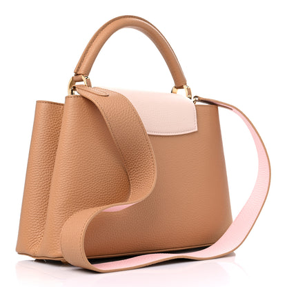 Louis Vuitton Taurillon Capucines MM Arizona Beige Poudre Jasmine Pink 3 of 8