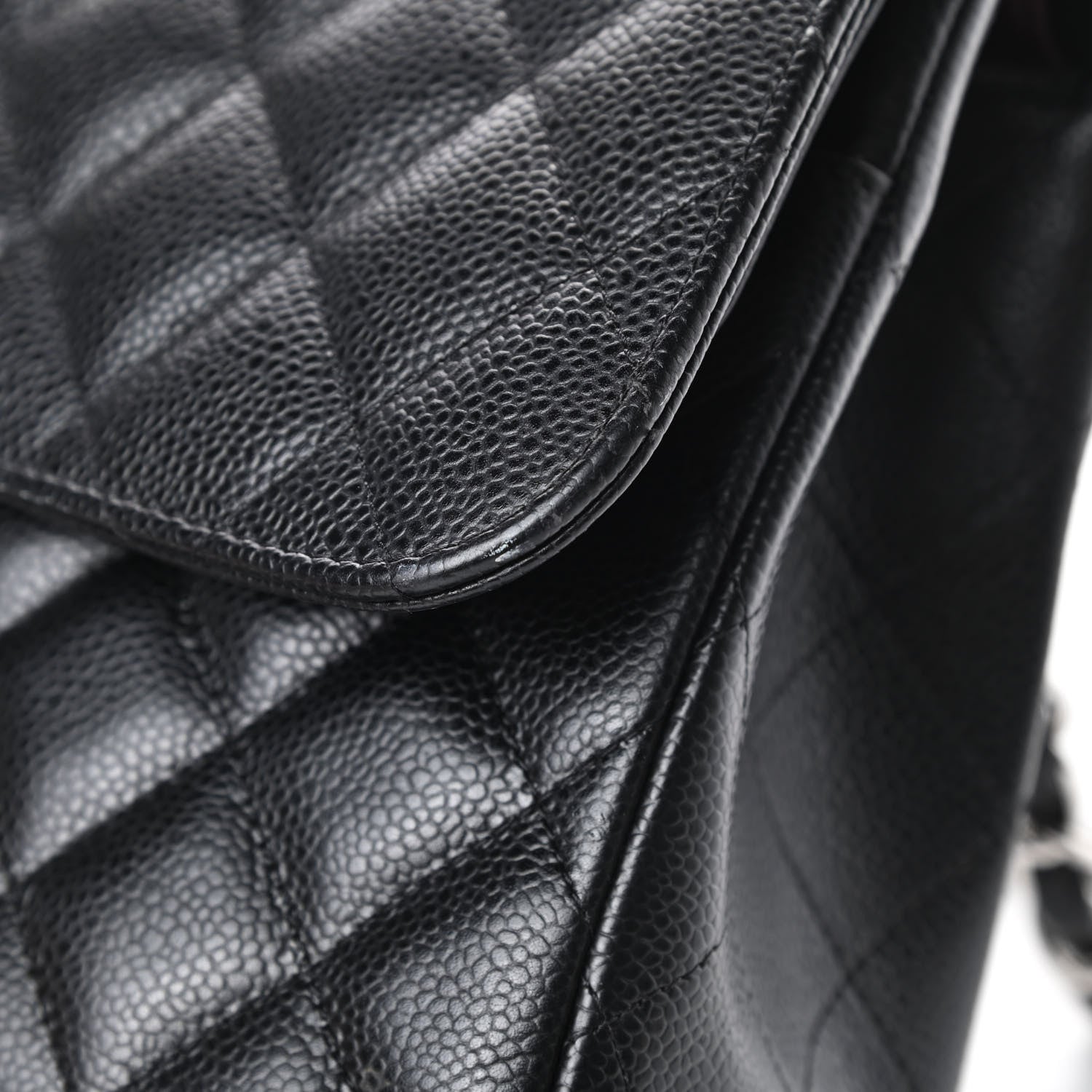 Chanel Caviar Quilted Jumbo Double Flap Black 14 of 16