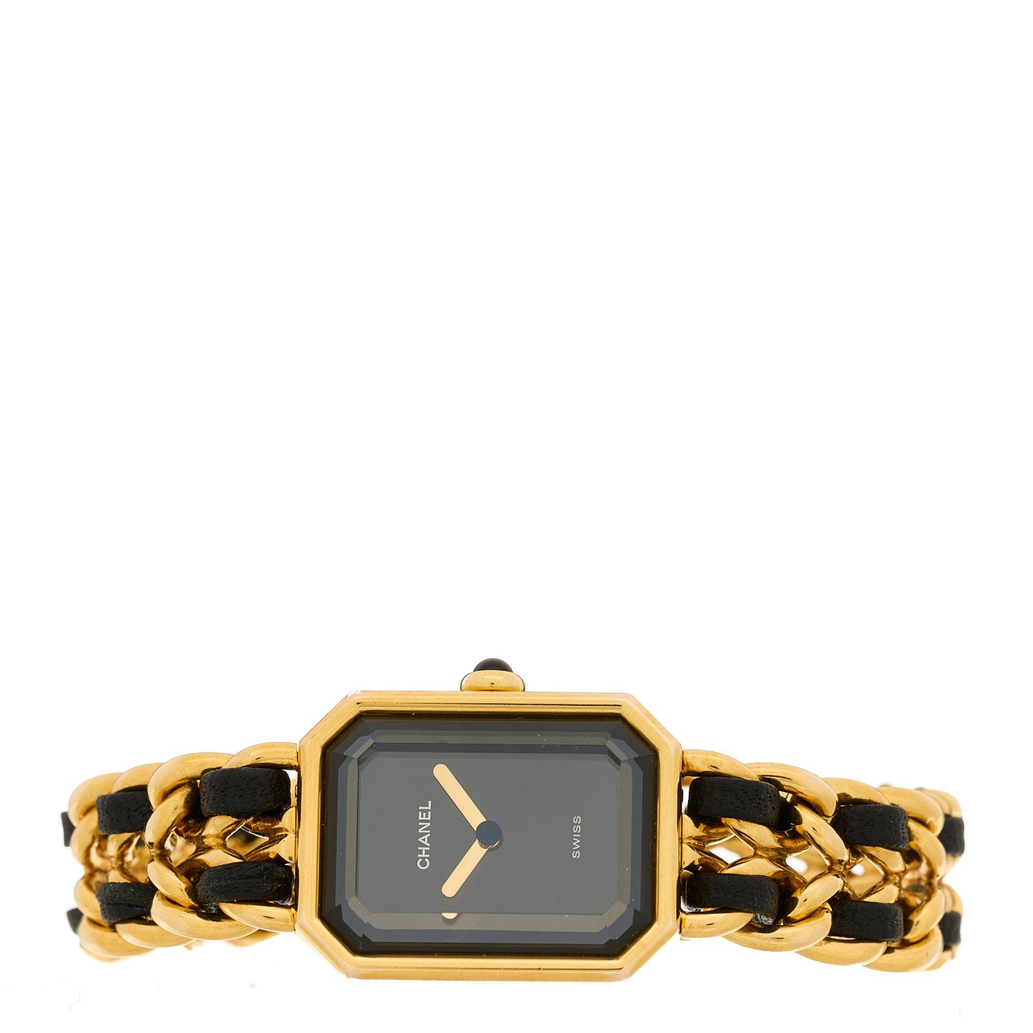 Chanel Stainless Steel Lambskin 20mm Chain Premiere Quartz Watch Gold M 2 of 4