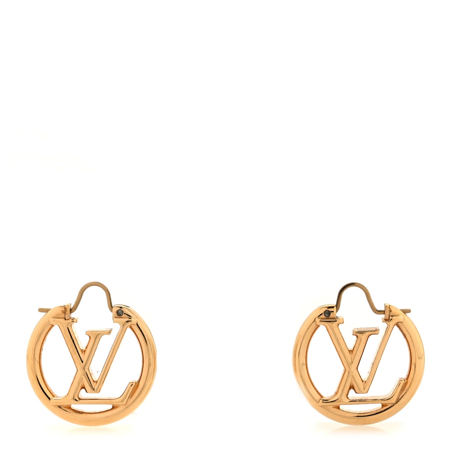 Metal Small Louise Hoop Earrings Gold