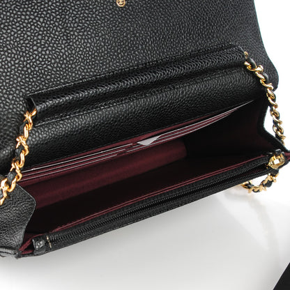 Chanel Caviar Quilted Wallet On Chain WOC Black 5 of 8