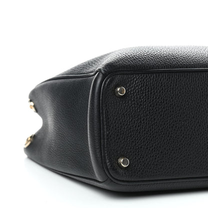 Christian Dior Bullcalf Medium Diorissimo Tote Black Rose Indien 9 of 11