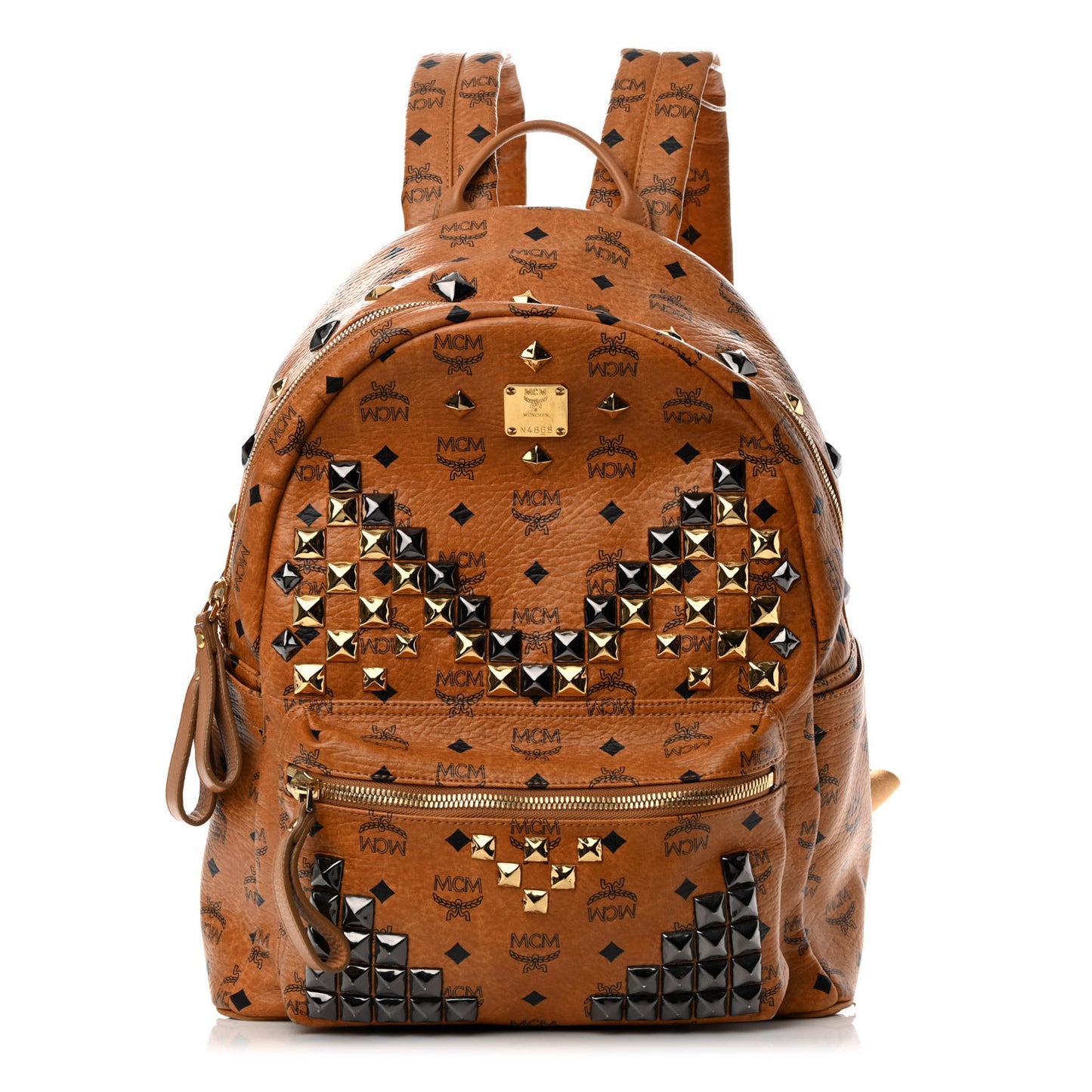 Visetos Studded Medium Stark M Backpack Cognac
