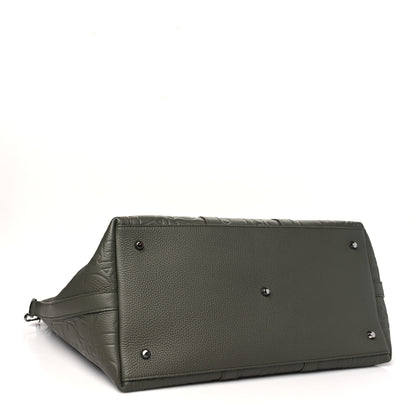 Christian Dior Grained Calfskin Embossed Dior Gravity Weekender 40 Kaki 3 of 9