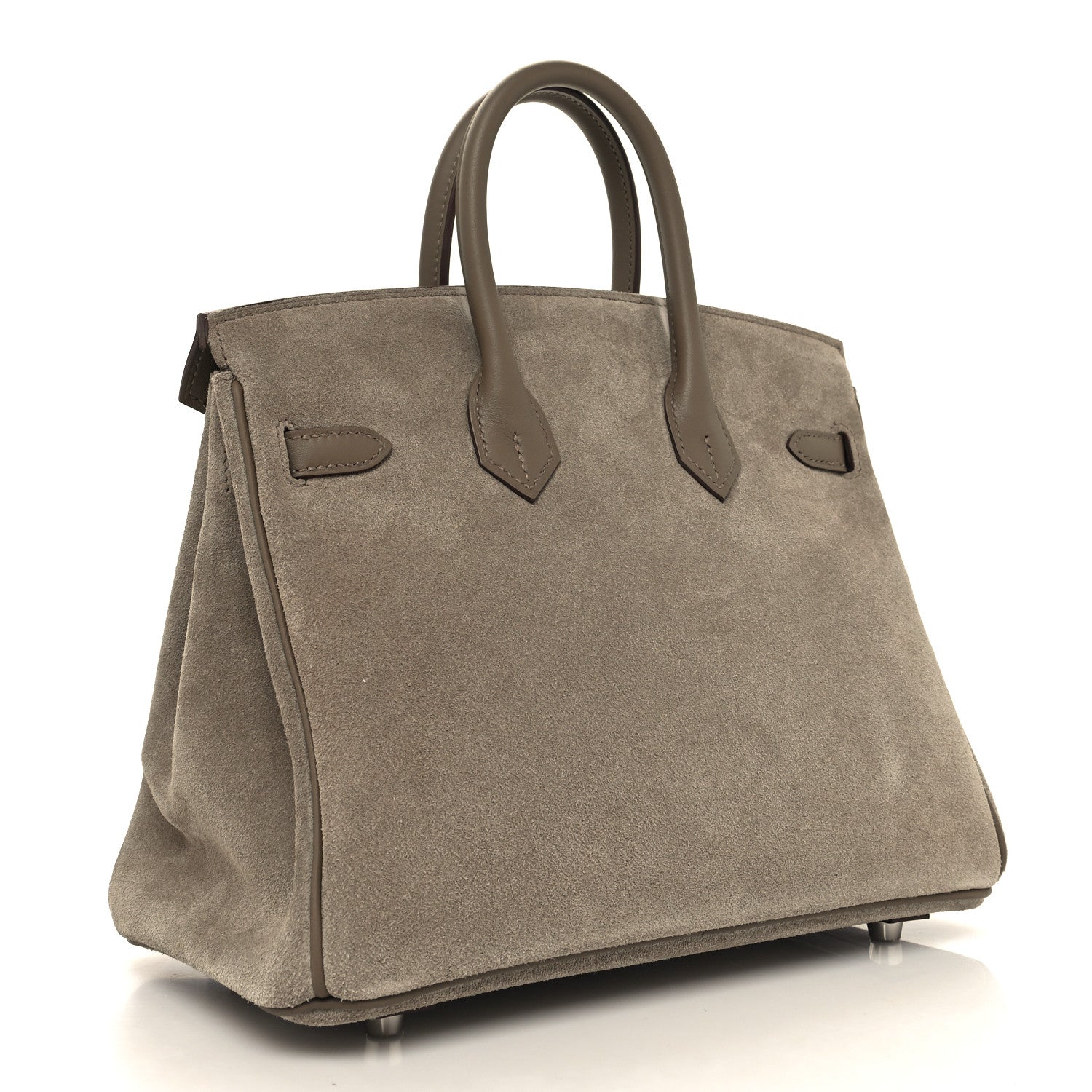 Hermes Veau Doblis Swift Grizzly Birkin 25 Etoupe 3 of 12