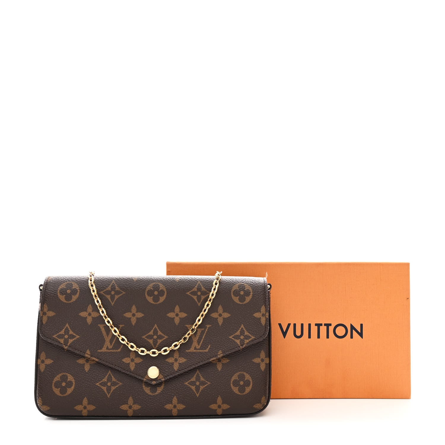 Louis Vuitton Monogram Pochette Felicie Chain Wallet Fuchsia 11 of 11