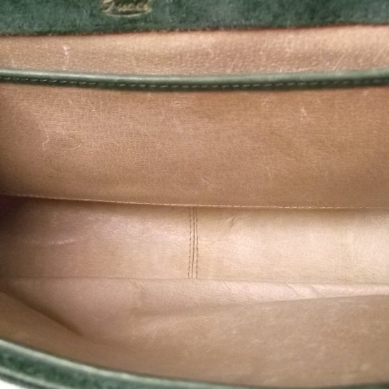 Suede Shoulder Bag Green